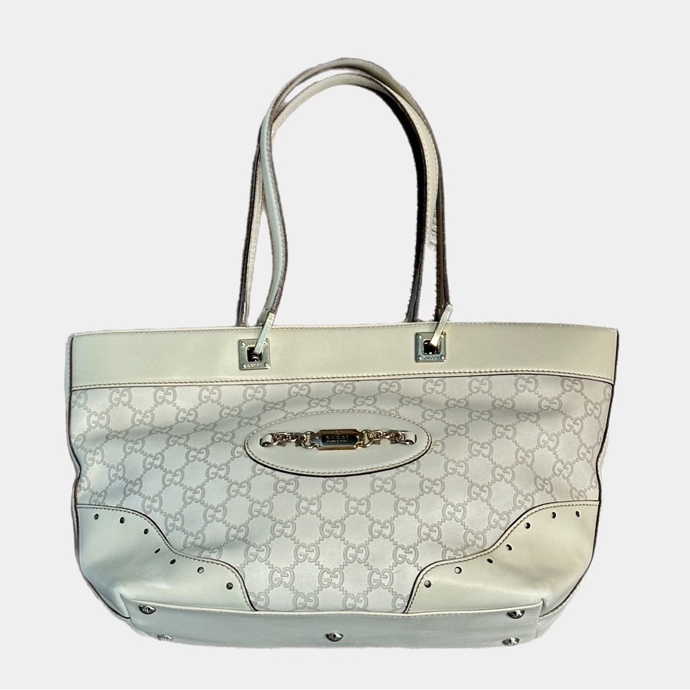 Authentic Gucci GG Signature Large Punch Tote - Picture 13 of 13